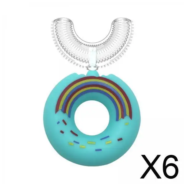 

Kids Toothbrush U Shaped Silicone 360 Degree Manual Teeth Cleaner for Boys Girls Daily Brushing