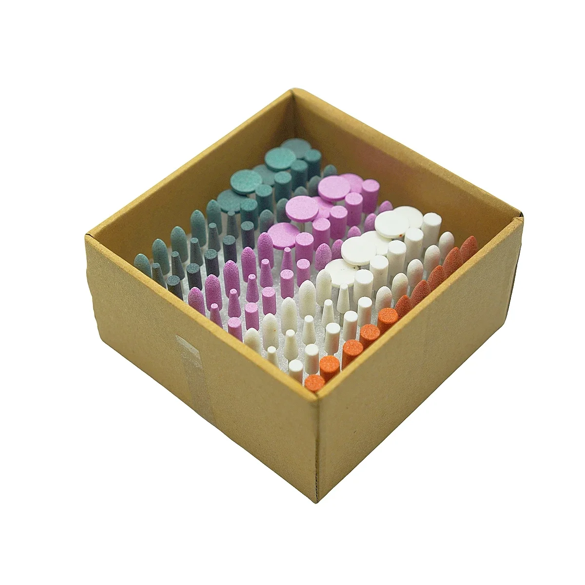 

100pcs Dental lab Green/Pink/White stone for contour ceramic/metal alloy/composite Polishing dental abrasive stone kit