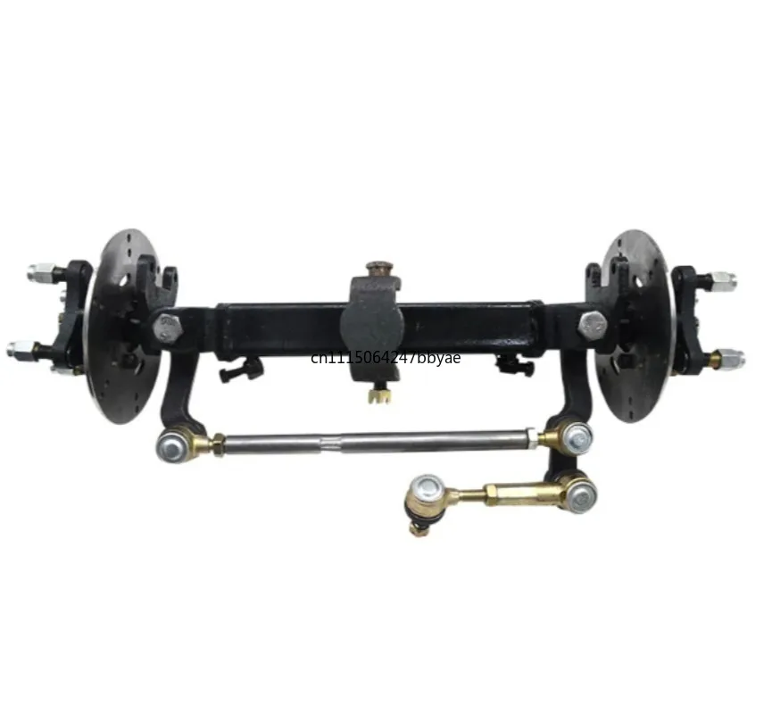 For Four-wheeler Disc Brake Front Axle Kit Round Square Tube Flat Trolley Chassis Dining Car Complete Accessories
