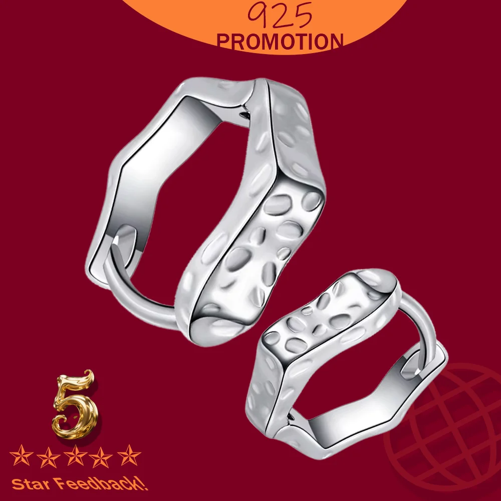 

Женские обручи, квадратные шестигранные серьги, серьги золотого/серебряного цвета, модные мужские и женские серьги-кольца, женские ювелирные изделия с геометрическим рисунком