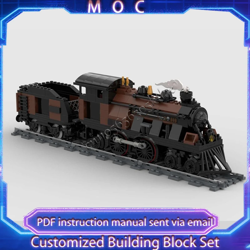 

Набор из 501 детали: Модель паровоза для городского транспорта (MOC), конструктор-головоломка, креативный набор для сборки, подарок на день рождения для детей