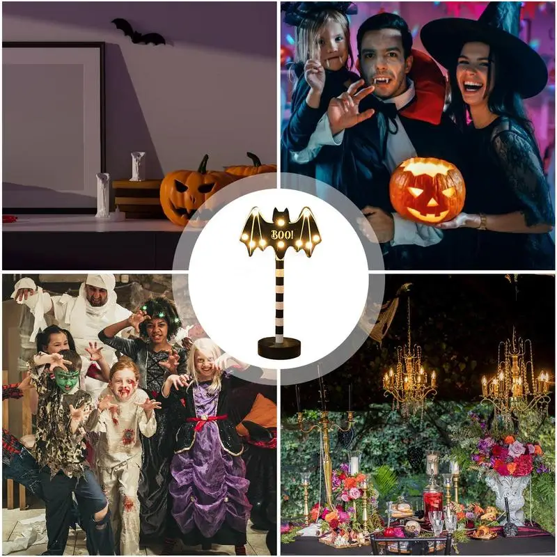 Lampka nocna z dyni Lampka nocna z duchami Halloween Światła LED Halloween Wystrój kuchni Odpinane lampki z dyni na Święto Dziękczynienia