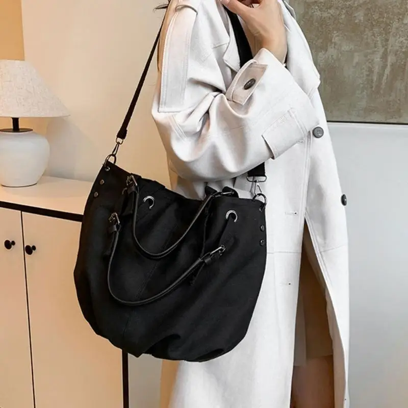 

M6CC Женская сумка Canvas Sweam Bag Bag Top Harding Bag большую емкость Crossbody Bag Японская стиля сумочка