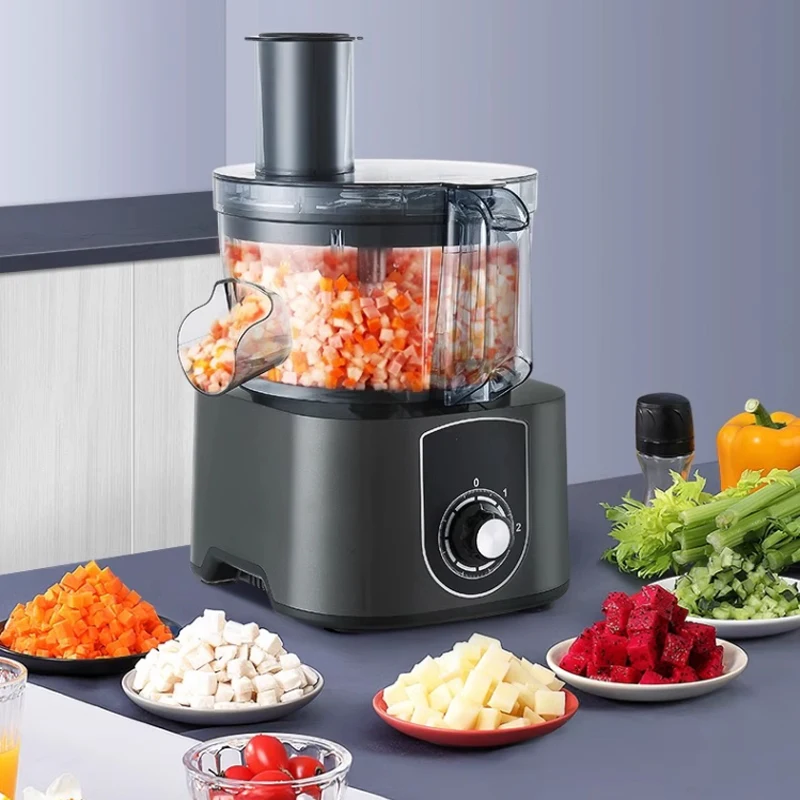Food processing chopper, vegetable slicer, carrot, potato, onion pellet slicer