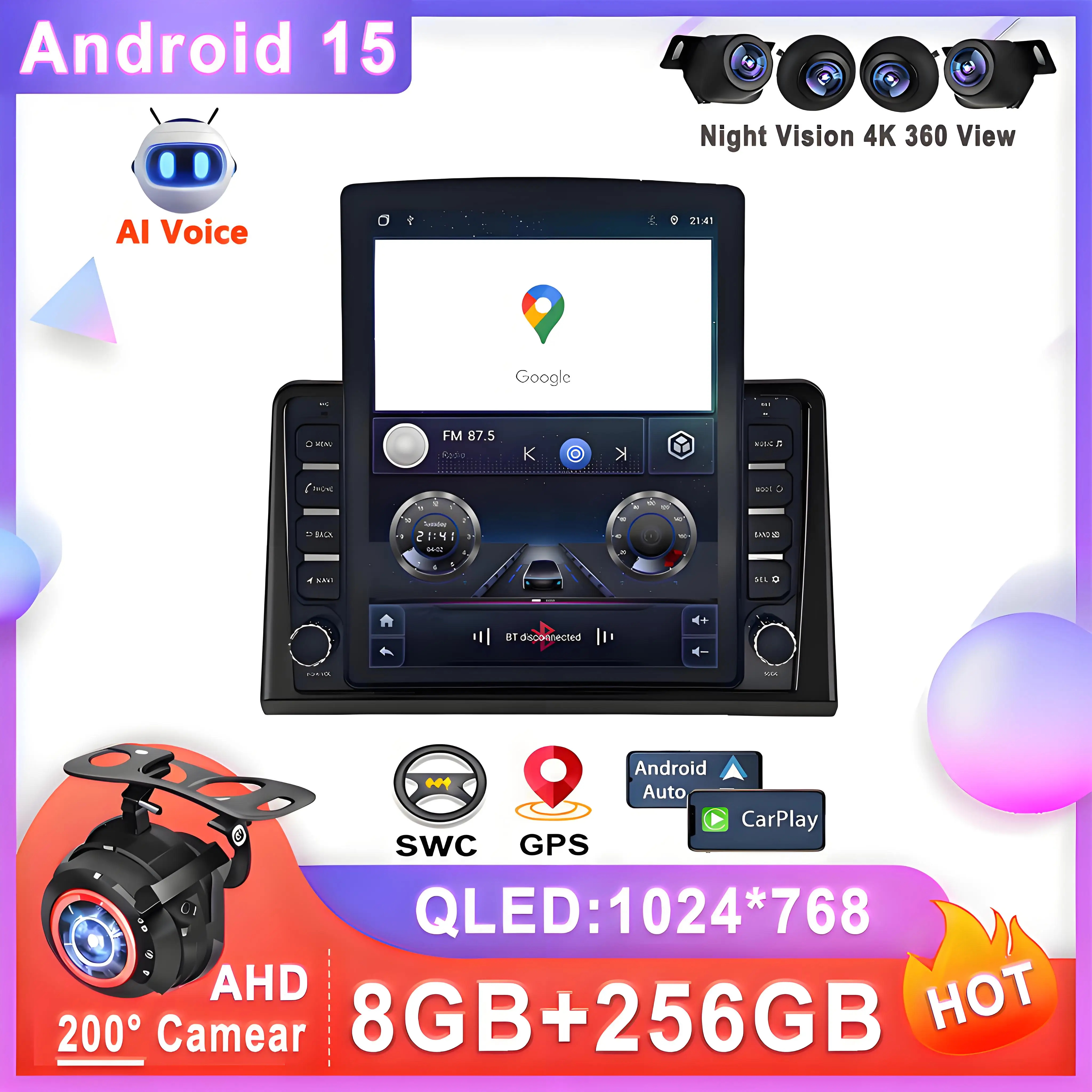 

9.7Inch Android 15 For Hyundai Sonata 7 LF 2017 - 2019 Auto Multimedia Radio Stereo Touch Screen Navigation Car DVD GPS BT GPS