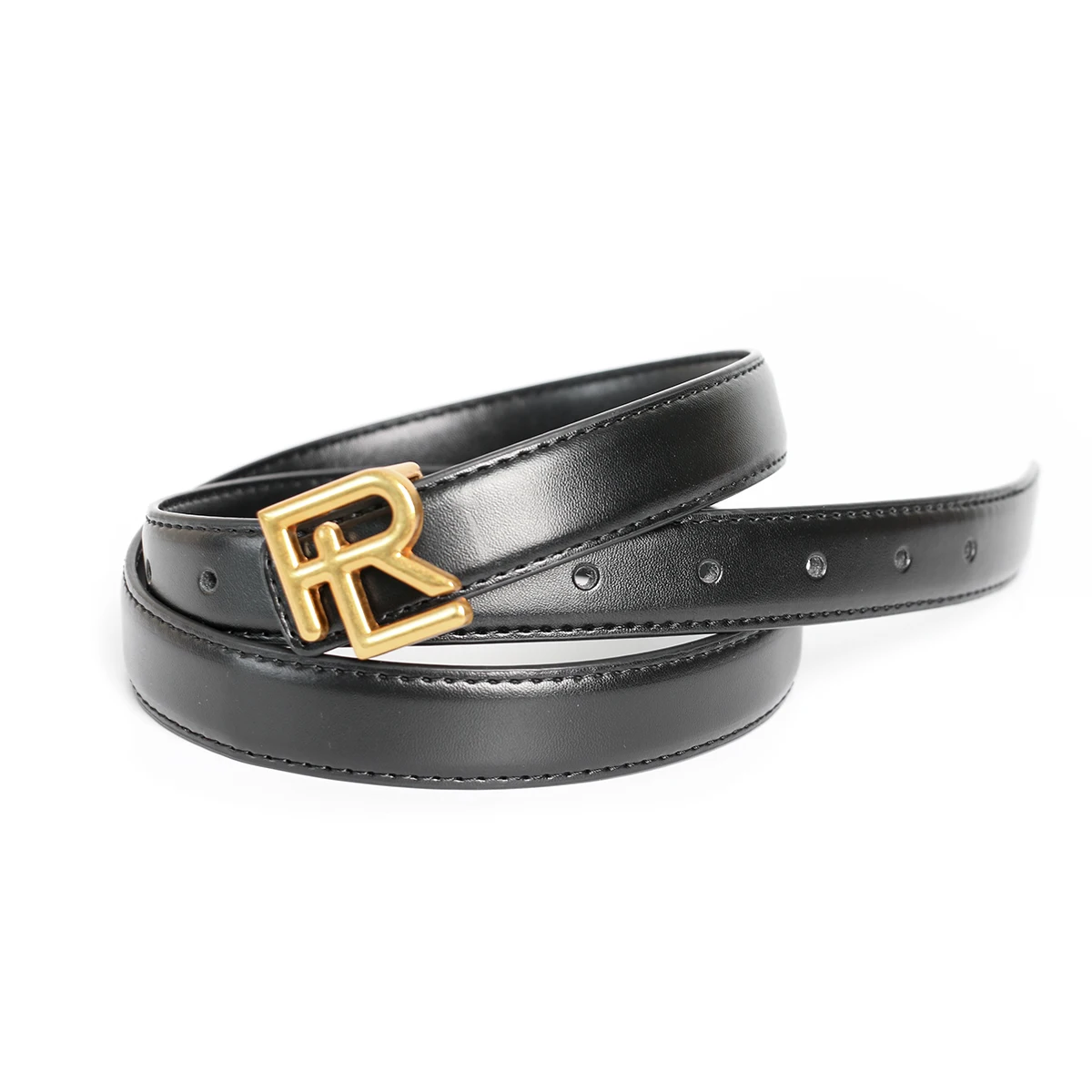 Schmale Weibliche Rindsleder Luxus Designer Marke Brief Schnalle Gürtel Frauen Echtes Echtes Leder Kleid Strap für Jeans Bund 23mm – Detail 2