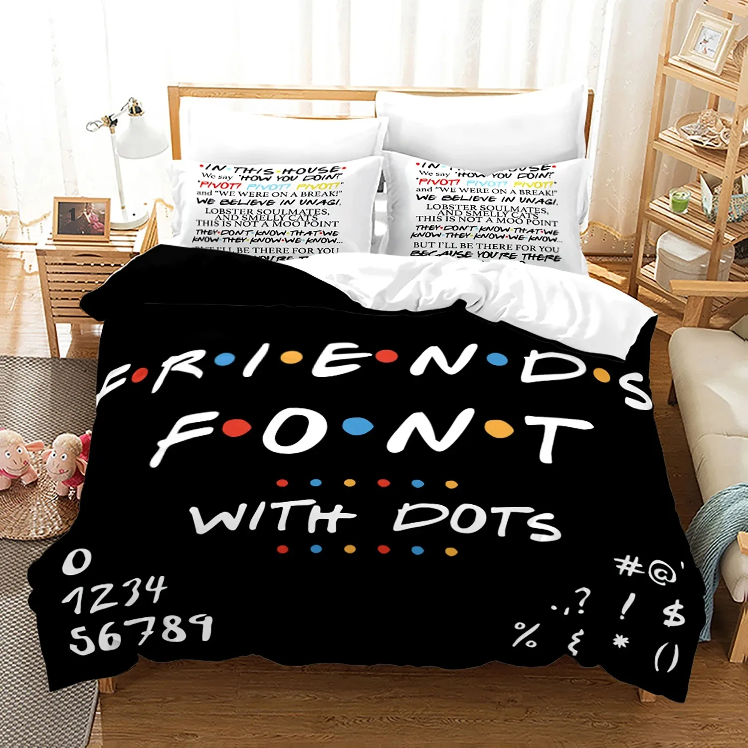 3D Printed Friends Bedding Set Duvet Cover With Pillowcase Twin Full Queen King Bedclothes Bed Linen