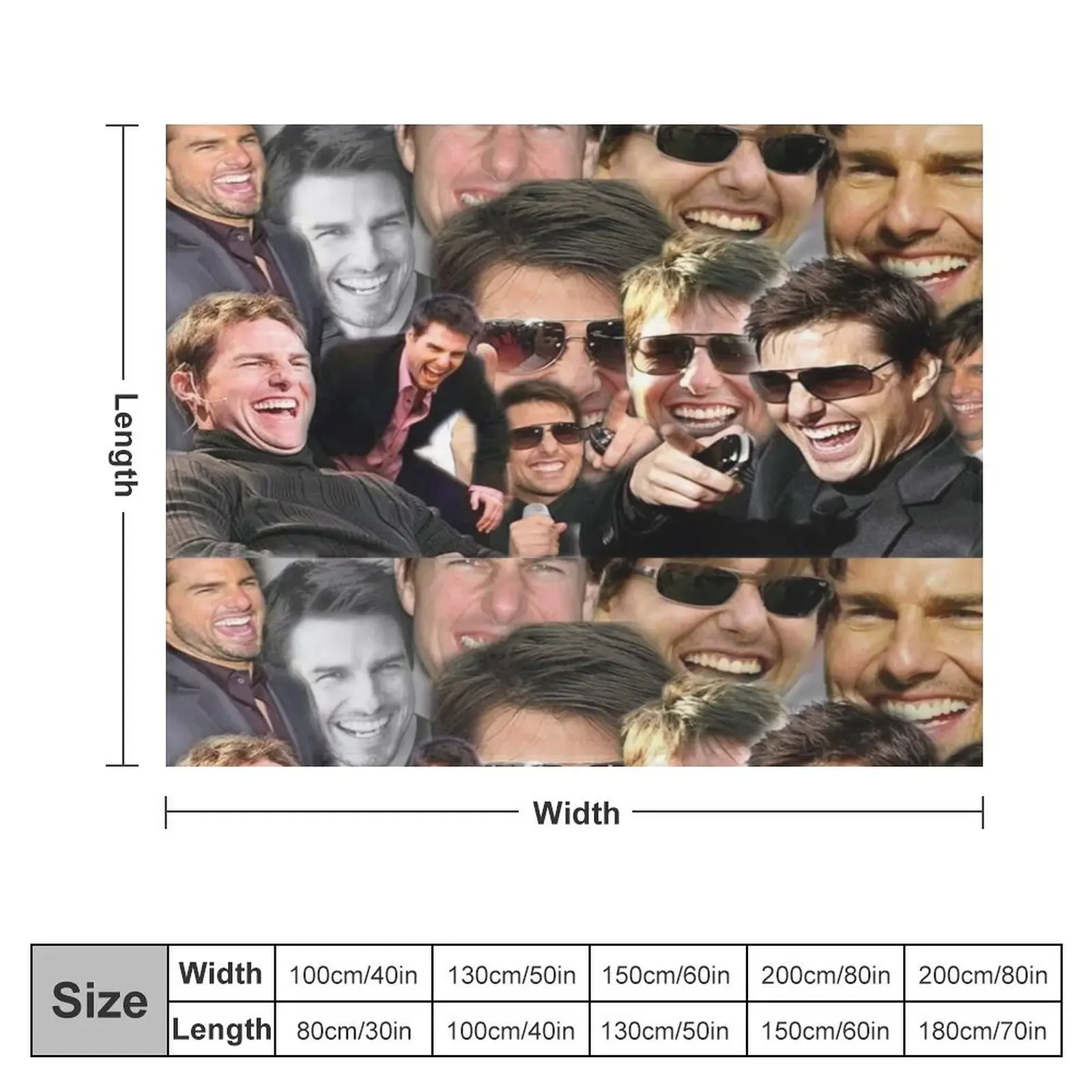 tom cruise laughing meme photo collage Throw Blanket Tourist Winter beds Decoratives Blankets