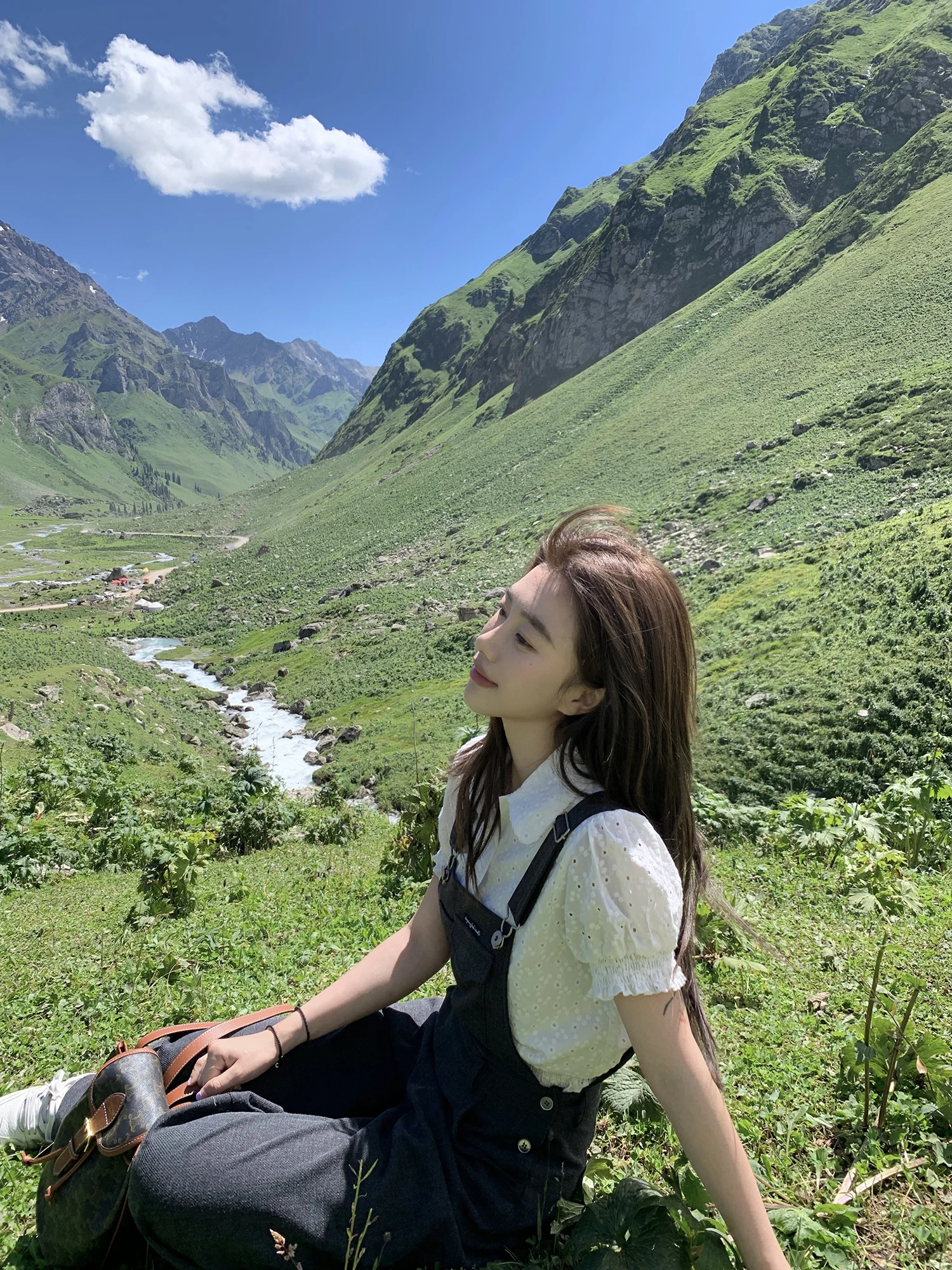 

Slimming High Waist Casual Suit Sle Women's Overalls EEONE Pear Blossom Design Comfortable Long Pants Commute Faion