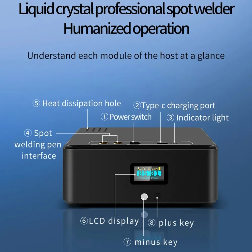 DO-03 Portable Spot Welder Handheld Small Lithium Battery 18650 Mobile Phone Docking 0.3 High Capacity Welding Machine Capacitor