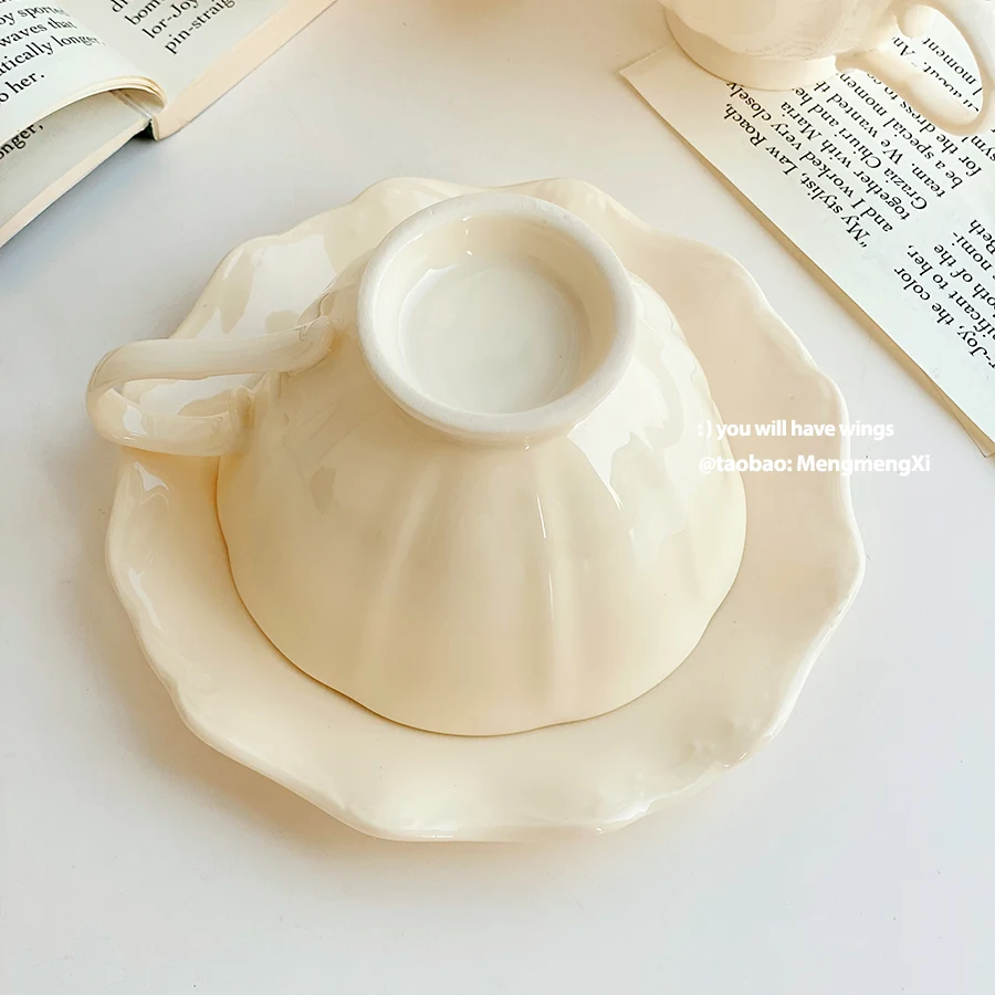 فنجان شاي أخضر وصحون مجموعة ميسوني أكواب لطيفة للقهوة الفاخرة تانيا Bulhoes كوب تكنولوجيا الفخار مع طبق زوج القدح الناعم