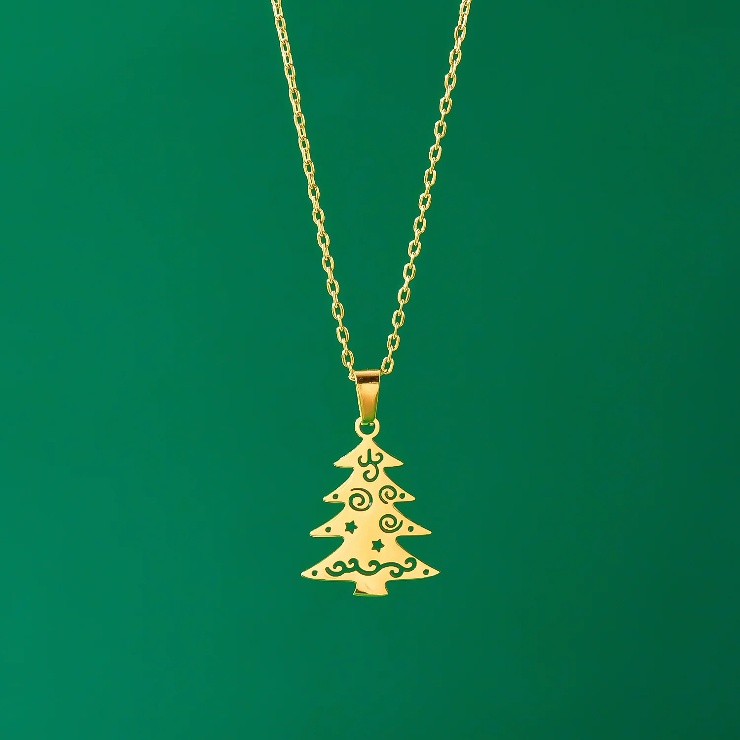 Mixed Styles Cute Christmas Stainless Steel Pendant Necklace For Women Girls Santa Claus Xmas Tree Elk Snowflake Jewelry Gift