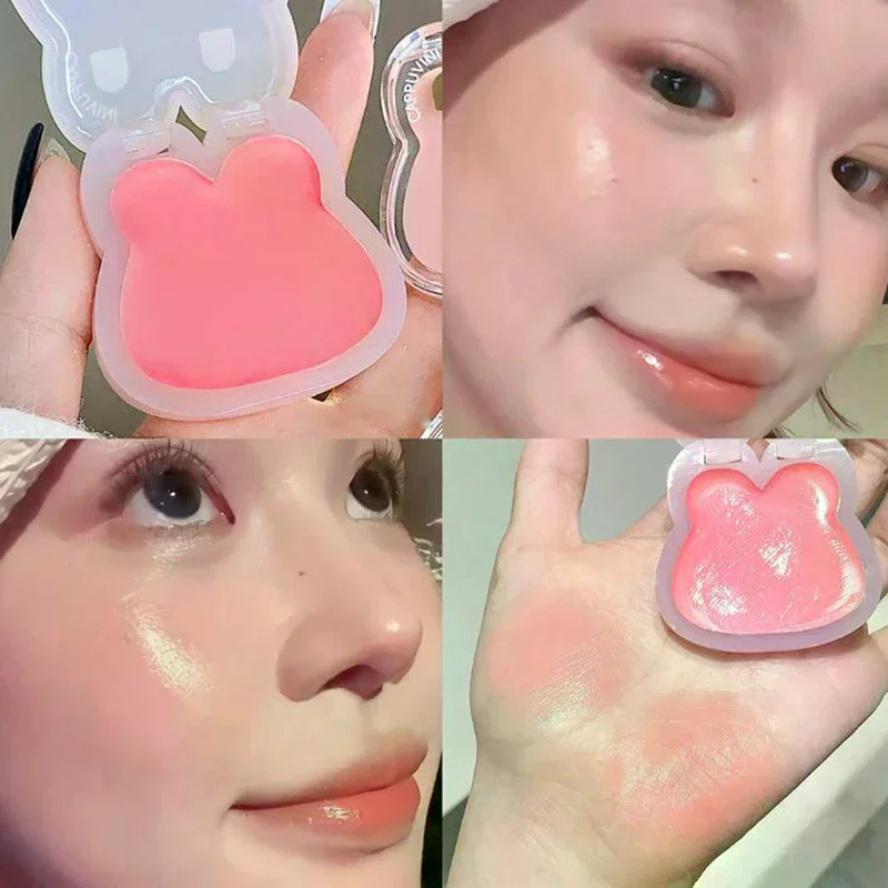 Brillant à l'eau crème pour joues Monochrome Blush pâte boue violet Orange teinte éclaircir les lèvres joue Contour Rouge imperméable maquillage Blush