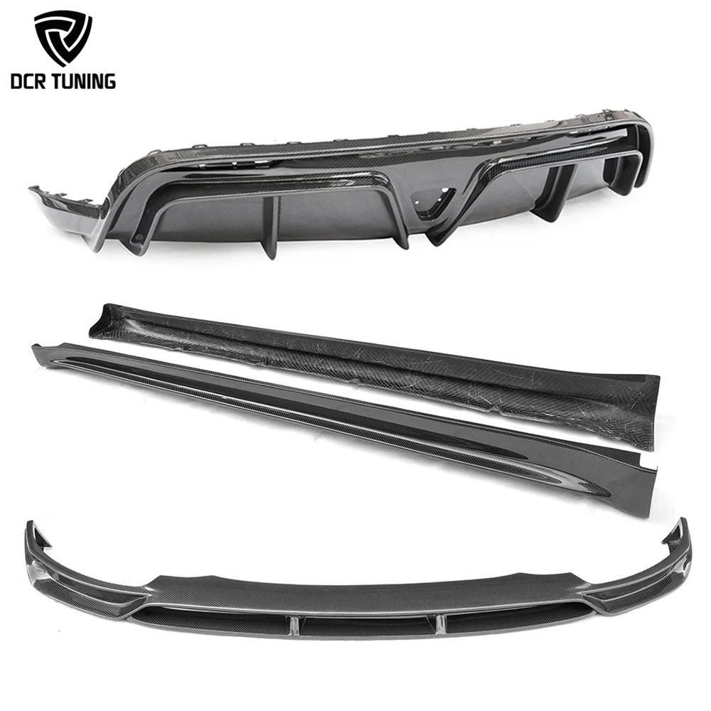 Dry Carbon Fiber Front Bumper Lip Rear Diffuser Side Skirts for Tesla Model Y Shiny/Matte Finish Body Kit