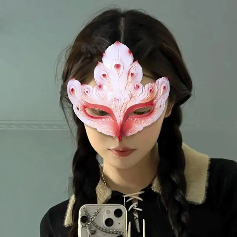 39BD 가장 무도회 마스크 Eyemask 한 왕조 여성을위한 전통 의류 액세서리 할로윈 코스프레 가장 무도회 댄스 파티