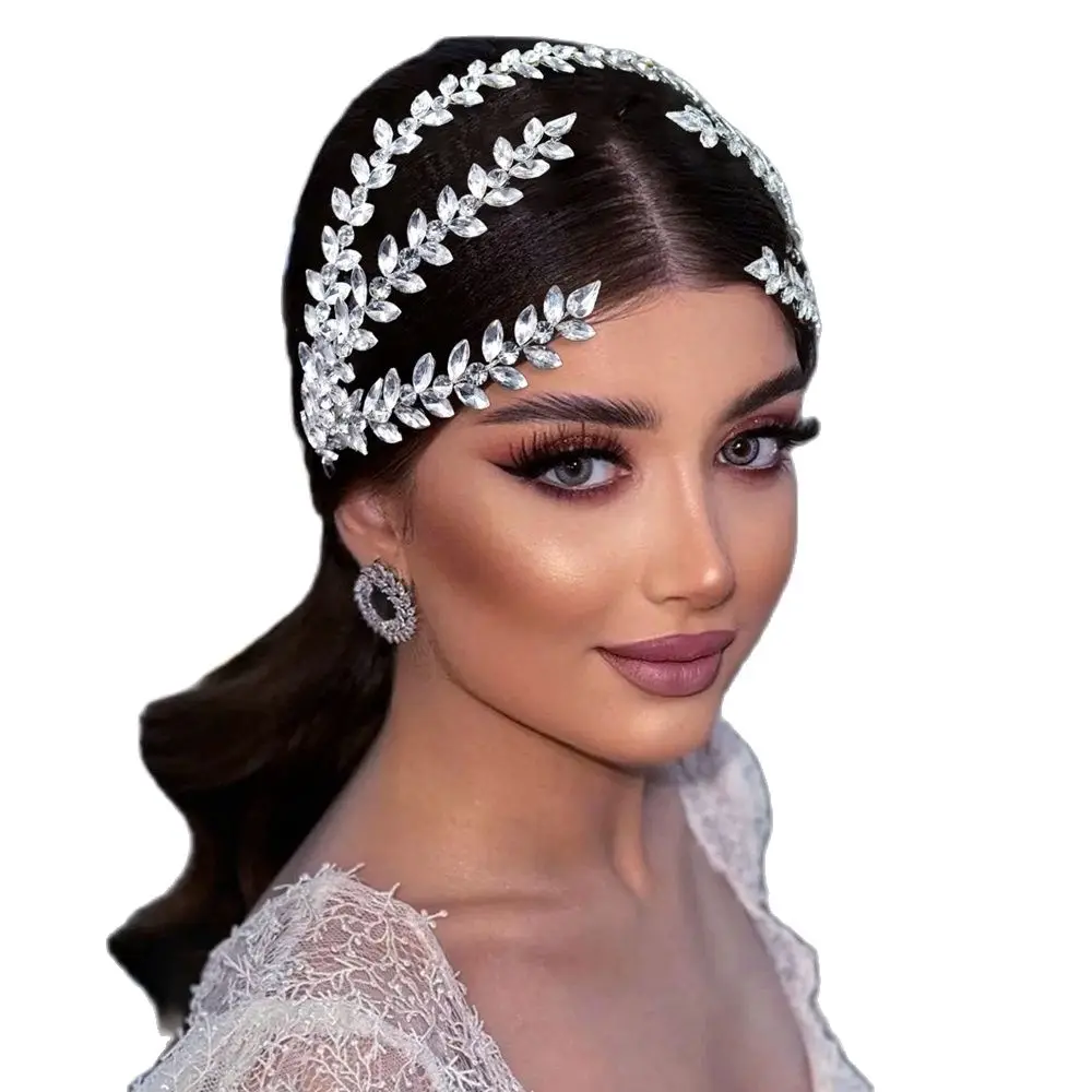 

DZ034 Luxury Bridal Headpiece Bridesmaid Headband Gifts Sparkling Wedding Tiara Pageant Headdress Rhinestone Woman Headpieces