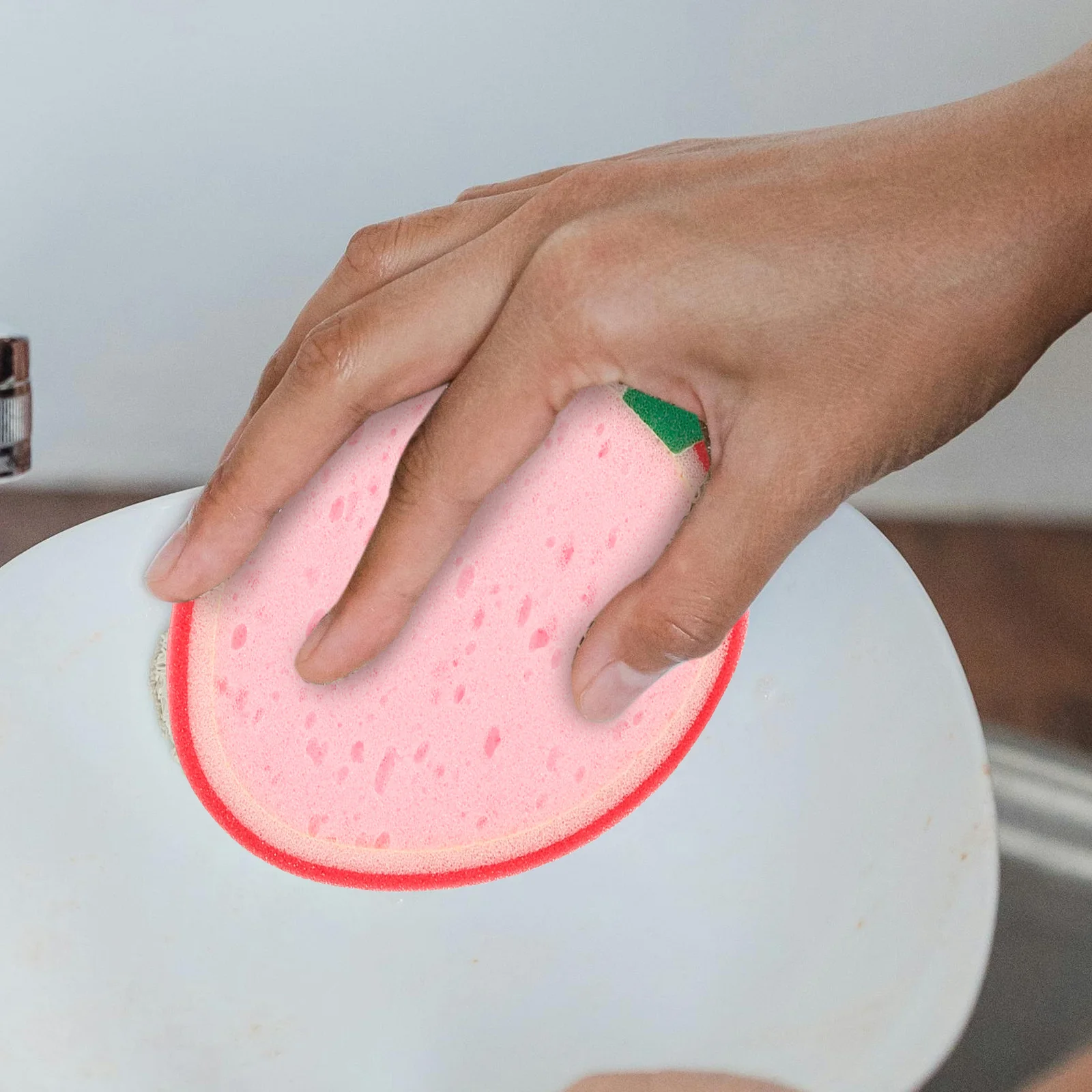

12pcs Kitchen Cleaning Sponge Reusable Dish Washing Sponge Creative Fruit Shaped Scrubber Pad Fast Foaming Dirt Removal