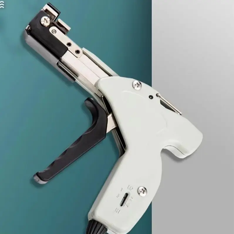 Adjustable Automatic Ratchet Tie Clamp Cutting Tightening Fastening Tool 304 Stainless Steel Cable Tie Gun