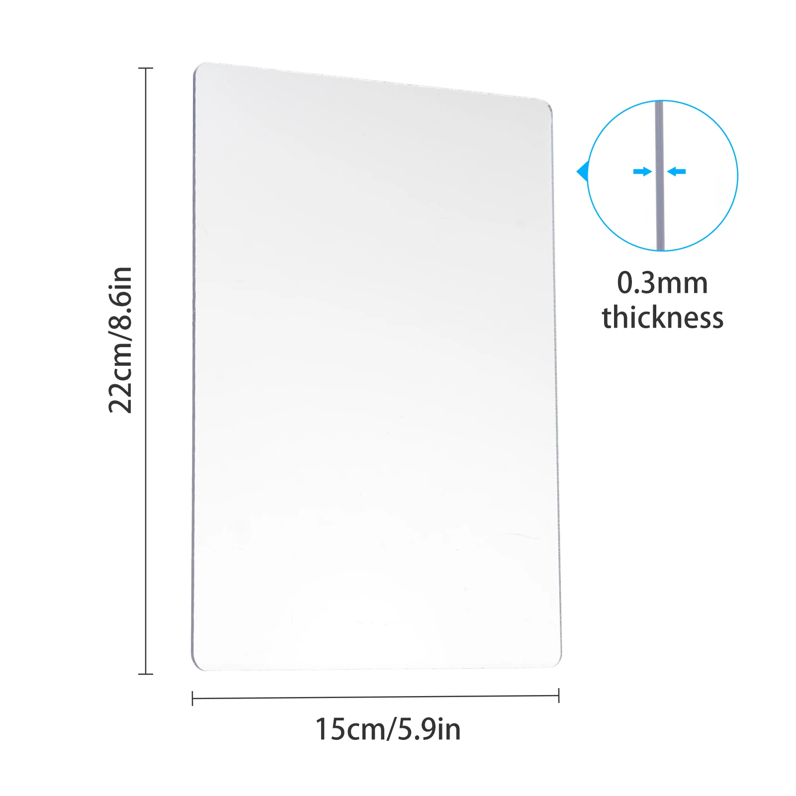 2PCS Standard Cutting Pads Polycarbonate Plastic Plate for Embossing Machine 22x15cm for A5 Die Cutting and Embossing Machine