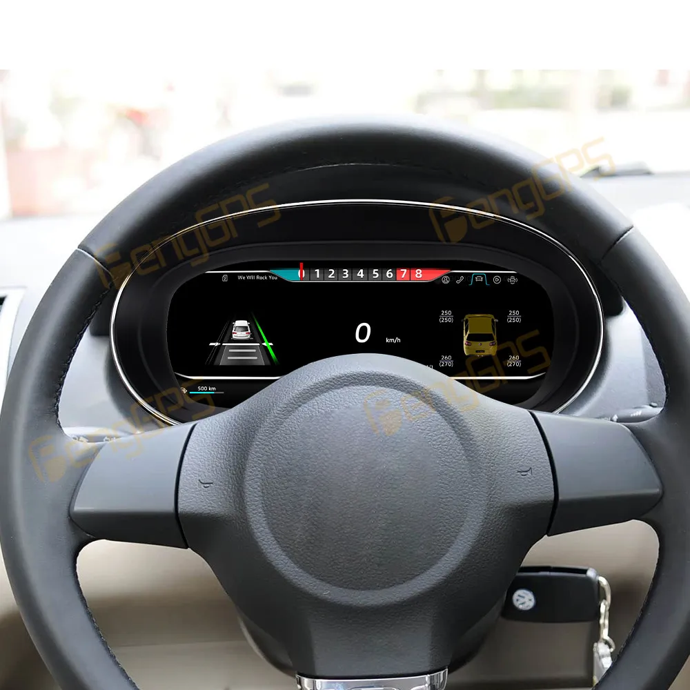 

Для Volkswagen POLO 2009-2016: Цифровая приборная панель LCD, виртуальный кокпит, многофункциональный спидометр