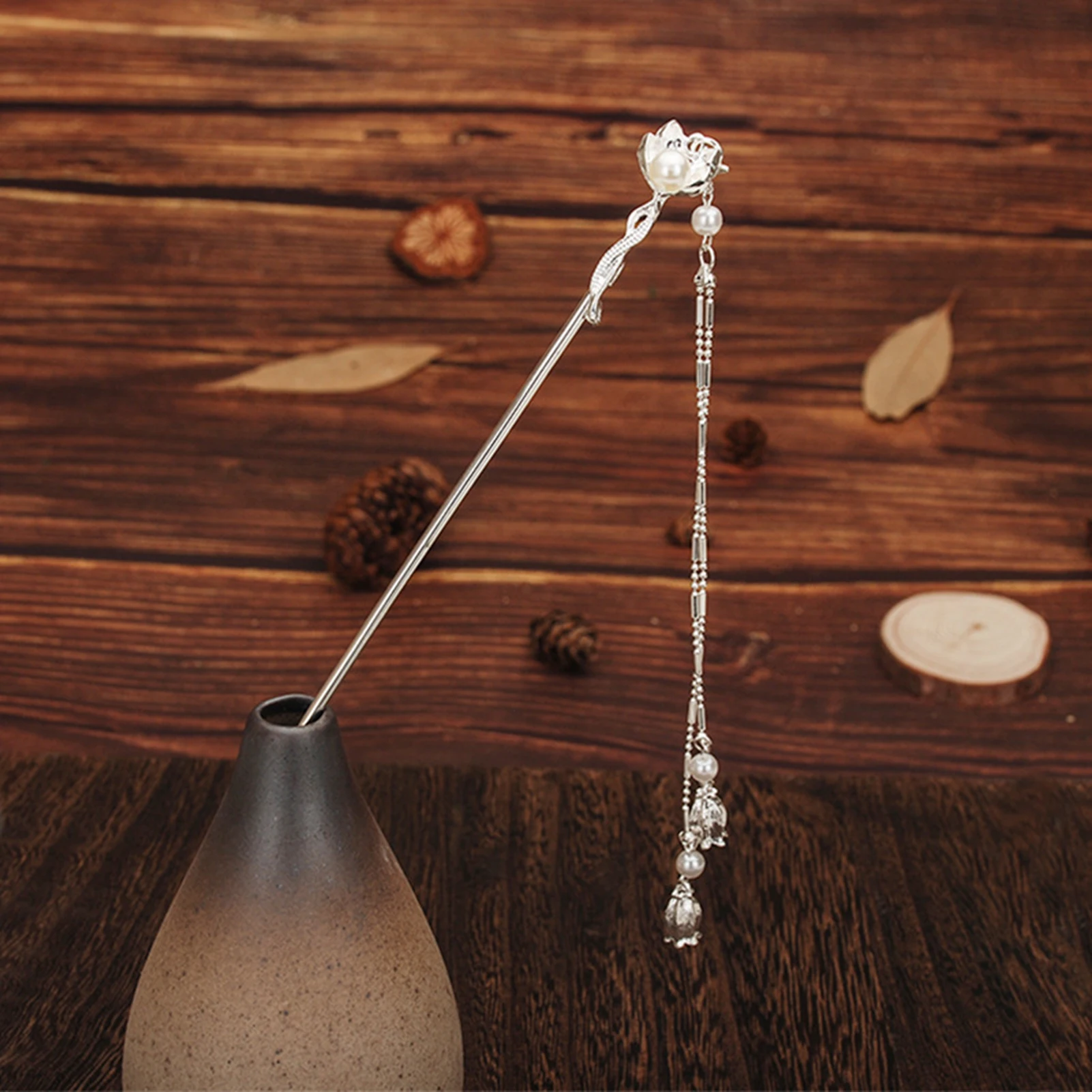 Pearl Hairpin Chinese Hanfu Hair Stick Vintage Tassel Golden Hair Clasp Chopstick 2023 New Retro Bride Wedding Hair Jewelry
