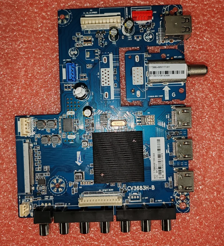 CV3683H-B  Physical photo of split 4K TV motherboard