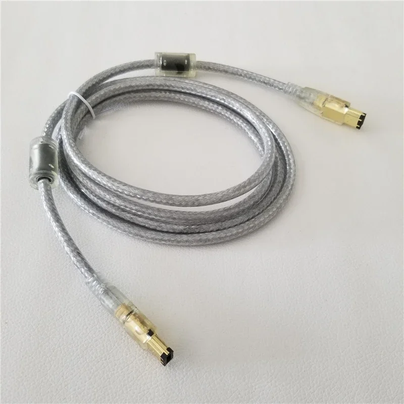 6Pin to  Data Extension Cable IEEE1394 Firewire With Gold Plated Interface 1.8m Male   for DV Capture Card