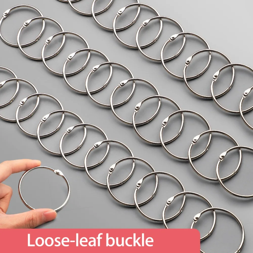 O Ring Metal Ring Binder Staple Book Golden Metal Hinged Rings DIY Albums Loose-leaf Book Hoops Silver Binding Clip