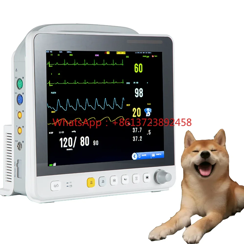 

Host Selling Multi-Parameter Veterinary Monitor Patient Monitor 12 Inch for Pet Clinic Support Languages