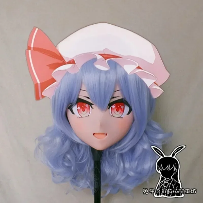 Resina Cruz Vestir Menina Bonita, Máscara de Boneca Grande, Anime Japonês Kigurumi, Coelho 80, Cabeça Cheia, Cosplay