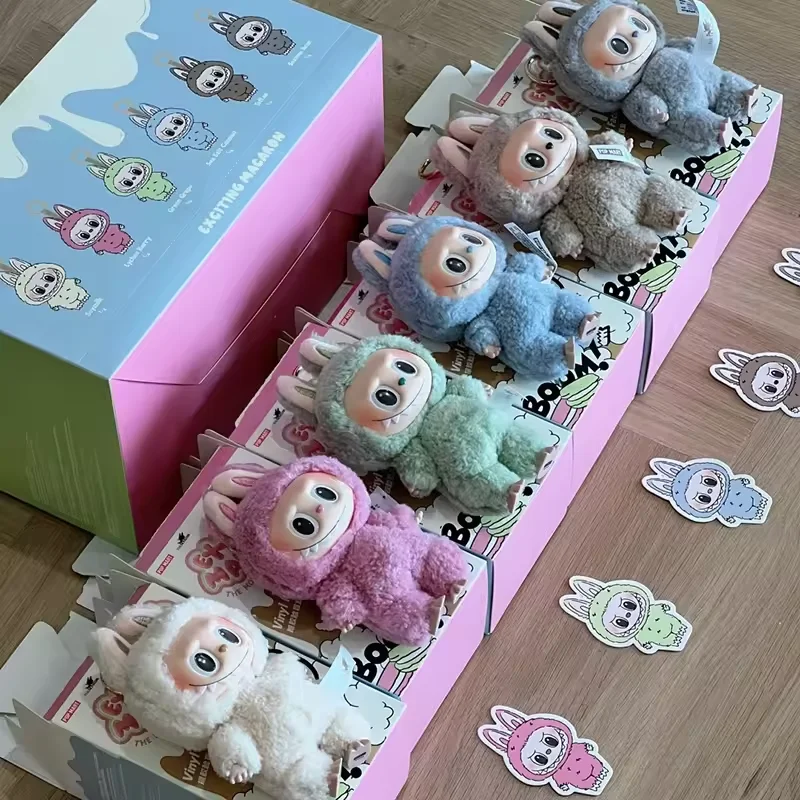 

POP MART The Monsters Exciting Macaron Series Vinyl Doll Blind Box Kawaii Pendant Guess Bag Collectible Toy Birthday Gift