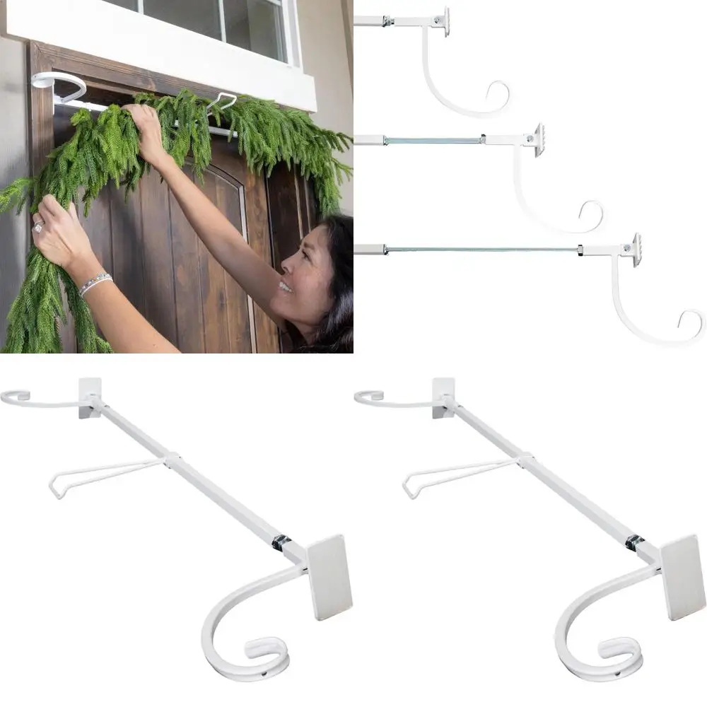 

Универсальный держатель дверной гирлянды — прочный чугун — не требующий повреждения установки для праздничного декора