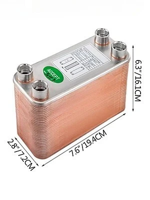 30 40 60プレート熱交換器 ワートチラー ステンレス鋼 自家醸造ビールクーラー 逆流式チラー 水加熱 GG BB