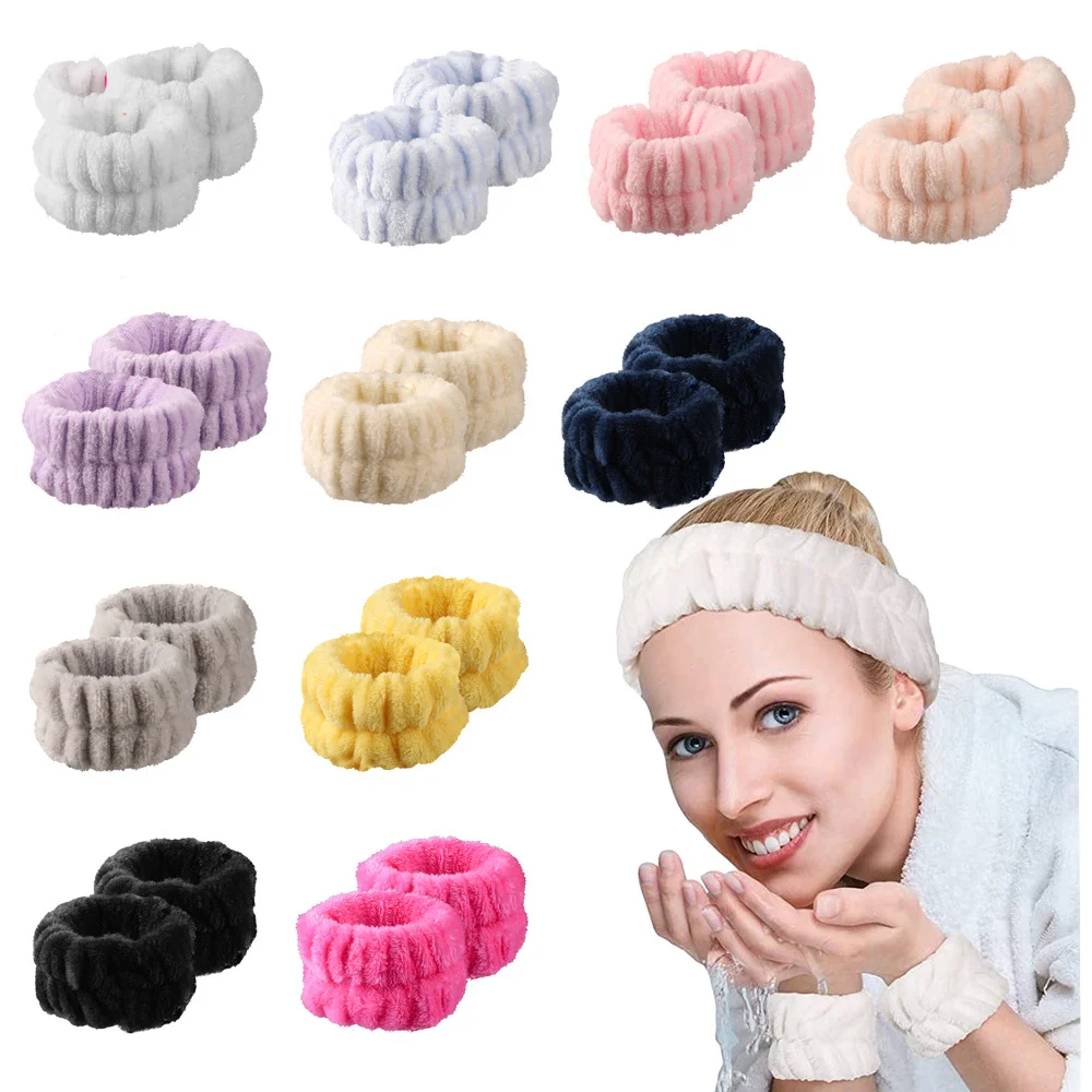 3pcs Set Face Wash headband Velvet Set Of Hair Bands Microfiber Headbands Make Up And Sports And Face Wash For Hair Accessories