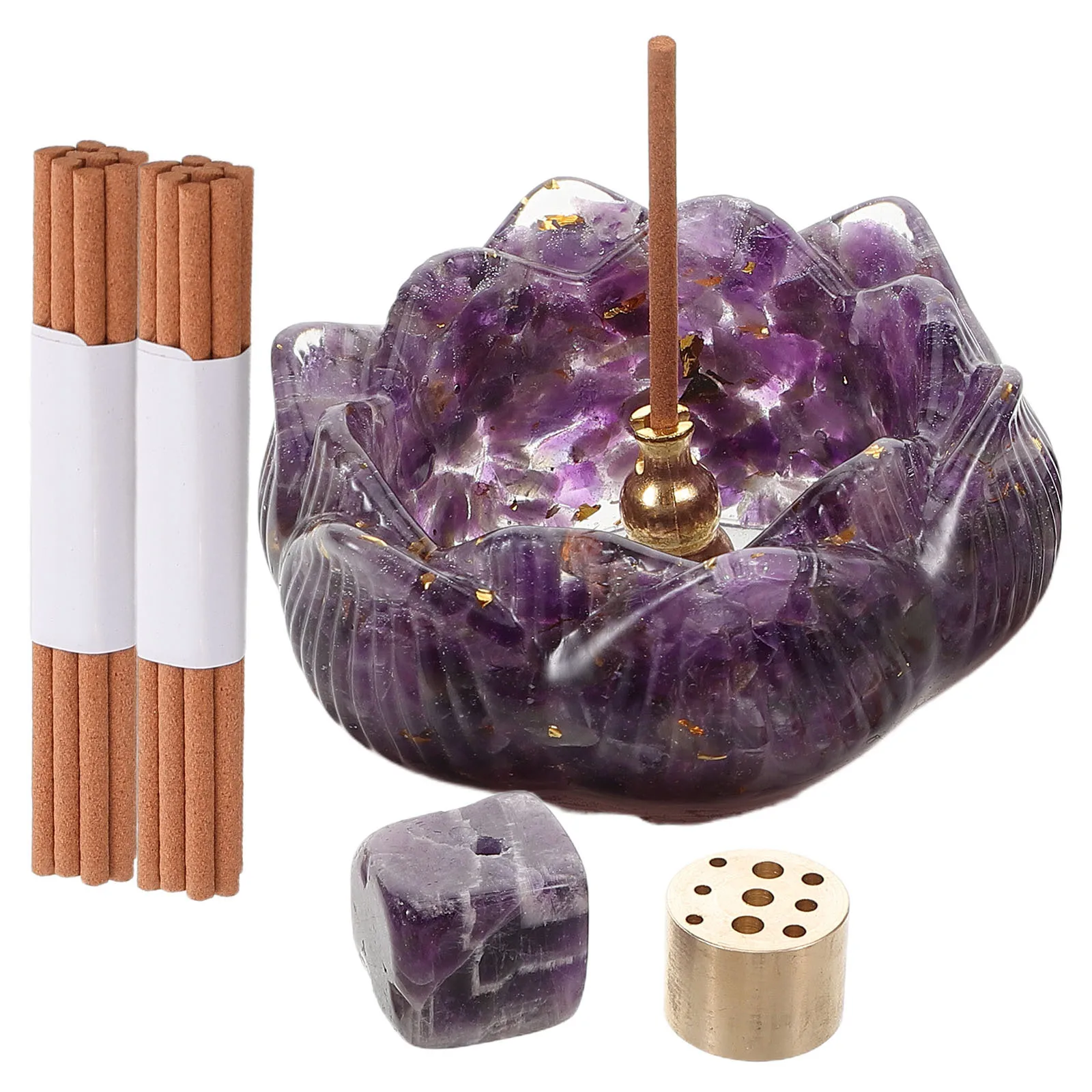 

Decorative Aroma Burner Aesthetic Incense Holder Ornament Base Tray Flower-shaped