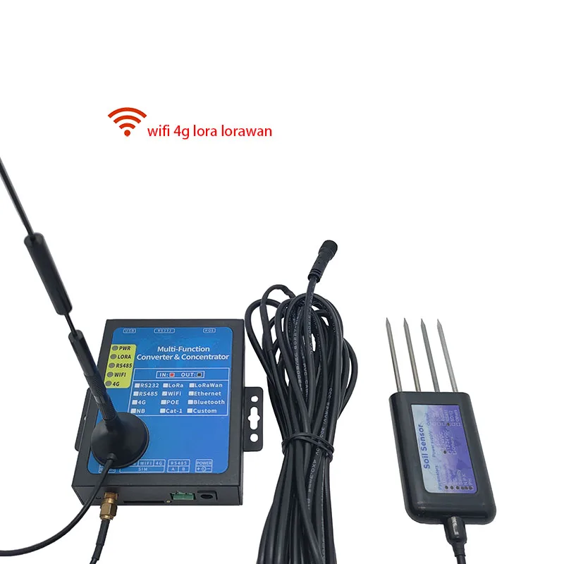 المهنية التربة 7 في 1 الاستشعار RS485 MODBUS 4-20MA اختبار التربة درجة الحرارة الرطوبة التوصيل الرطوبة EC PH NPK الاستشعار