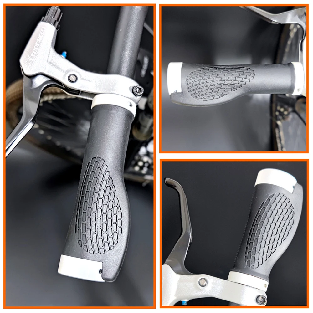 SHIZIWANGRI Fahrradlenkergriffe, langer und kurzer Gummigriff für Twist Shifter, Dual-Ring-Lock, Handauflage, passend für MTB-Faltrad – Detail 6