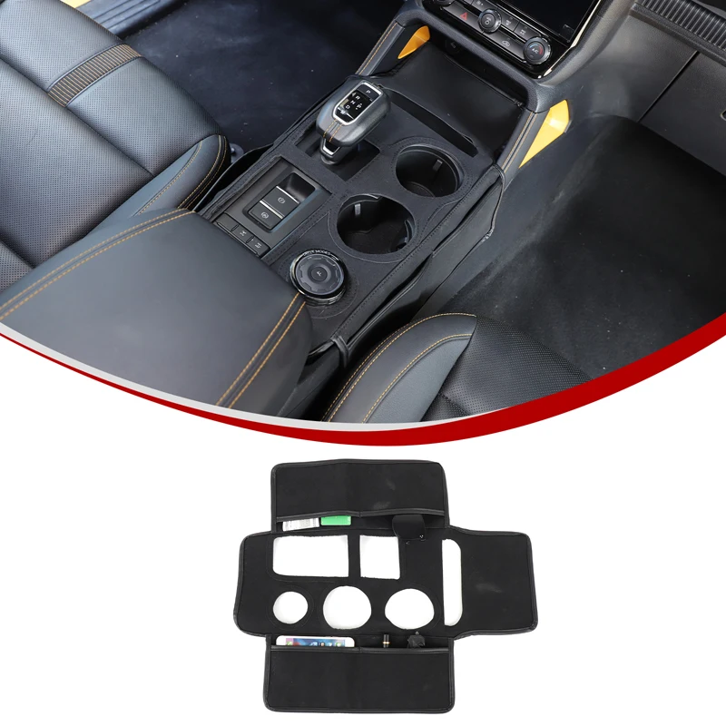

For Ford Ranger Wildtrak 2015-2025 Leather Center Console Gear Shift Panel Cover Trim Accessories