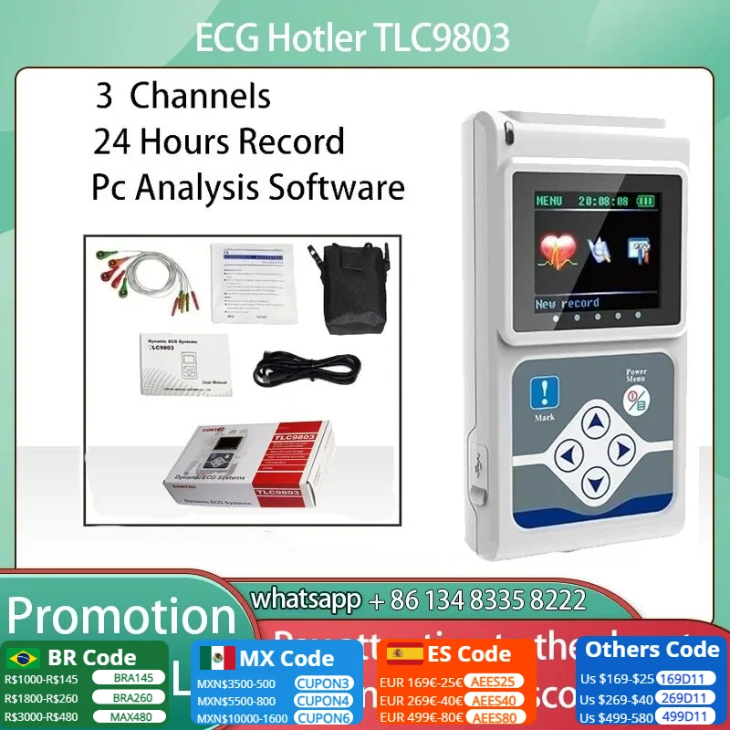 Contec Ecg Holter Tlc9803 Dynamisch Ecg Monitorsysteem Tlc9803