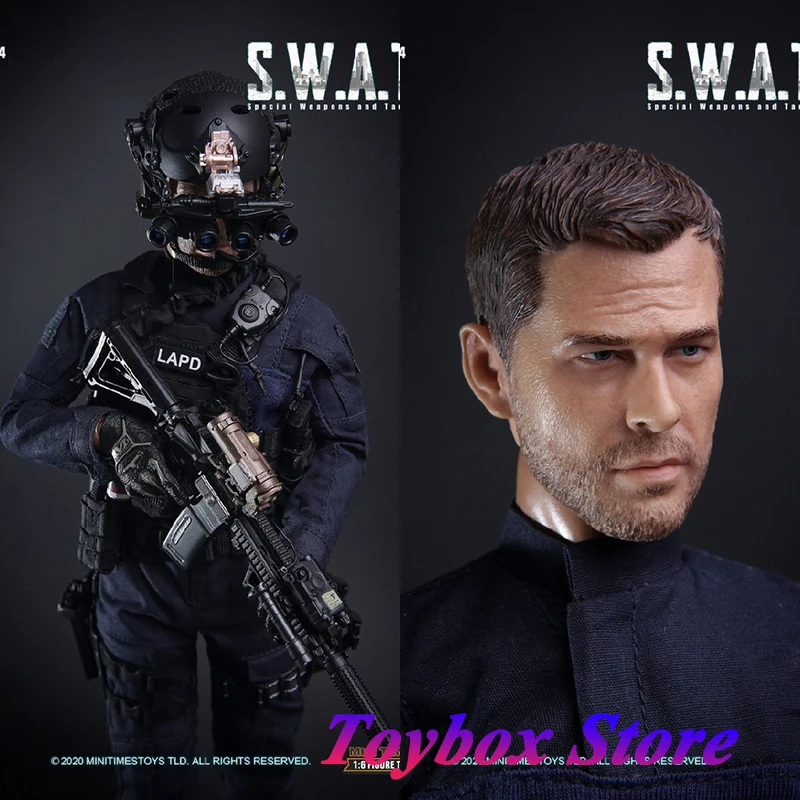 

Minitimes Toys M024 1/6 Scale Soldier Model SWAT Police Simulation Mini Movable 12" Full Set Military Action Figure Fans Gifts