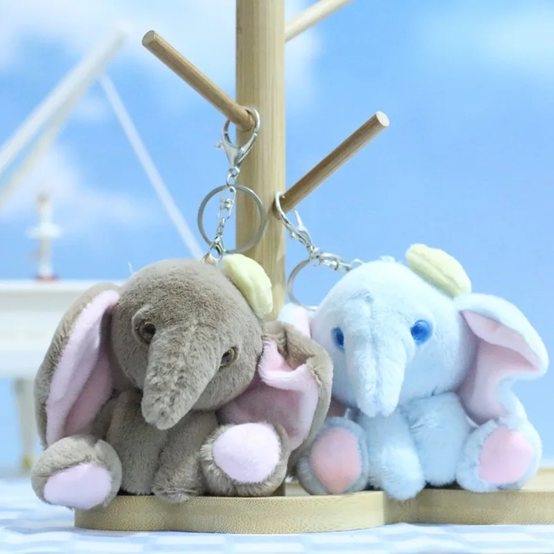 New Cute Elephant Dumbo Pendant Keychain Plush Toy Elephant Doll Bag Pendant Doll Grab Machine Doll Children Birthday Gifts