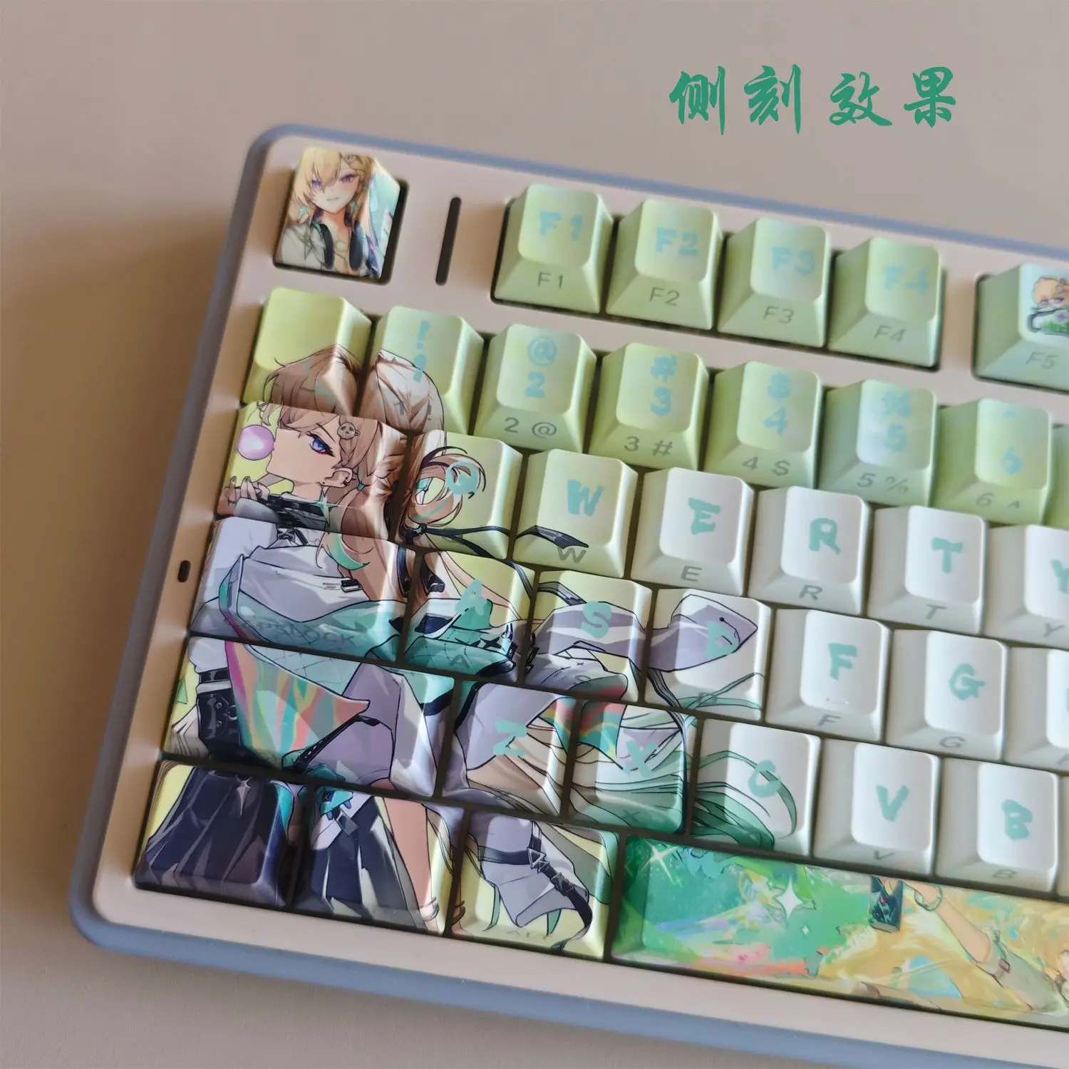 Wuthering Waves Keycaps LYNAE Theme Keycap 122 Keys PBT DYE-Sub Cherry Profile Key Cap for Made68 Mad68 Wooting 60