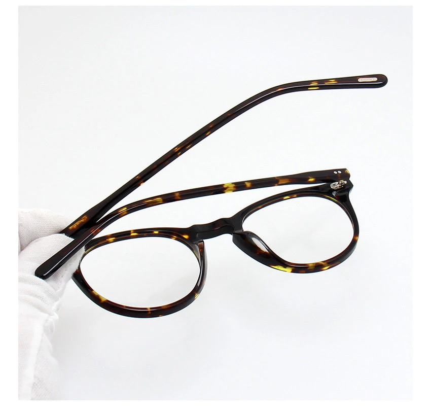 America Brand Design Ovale Brillengestelle für Herren, Vintage-Acetat, ultraleichte Korrektionsbrillen OV5183, optische Brillen für Damen – Detail 15