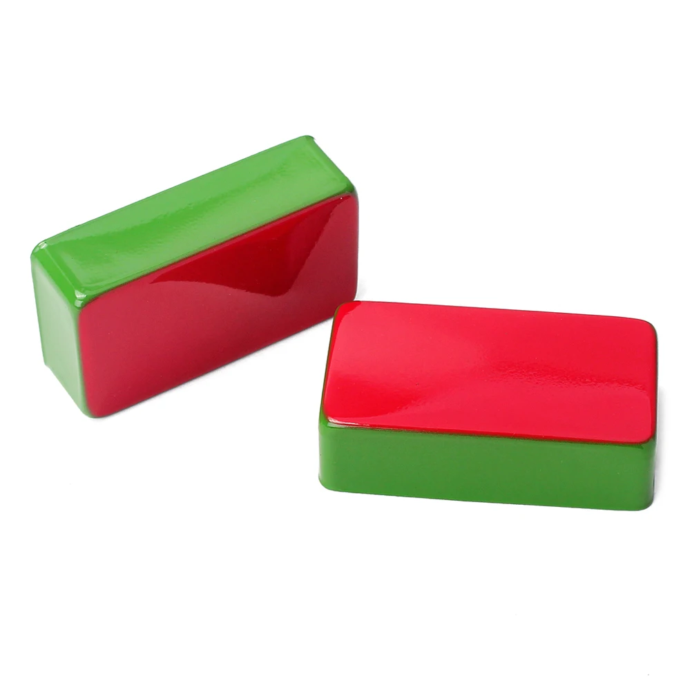 

2 Pcs Electric Guitar Pickup Cover Flat Humbucker Ring Pickups Mount Single Covers Bass Brass Accessories