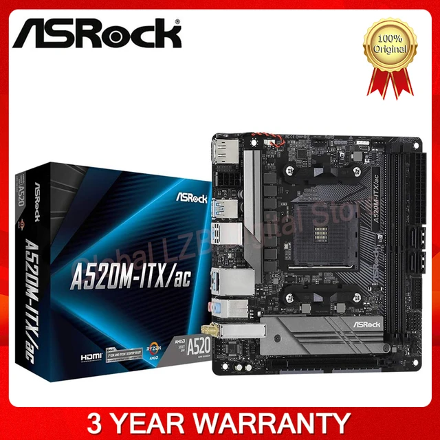 ASRock A520M-ITX/AC Supports 3rd Gen AMD AM4 Ryzen™ Processors (3000 and  4000 Series Processors) Mini ITX Motherboard ﻿ - AliExpress