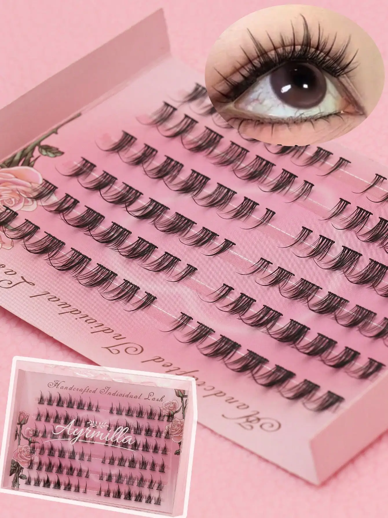Cluster Lashes Natural Eyelash extension Volume ขนตาส่วนบุคคลผสมถาด Lashes Cluster ขนตาธรรมชาติ DIY