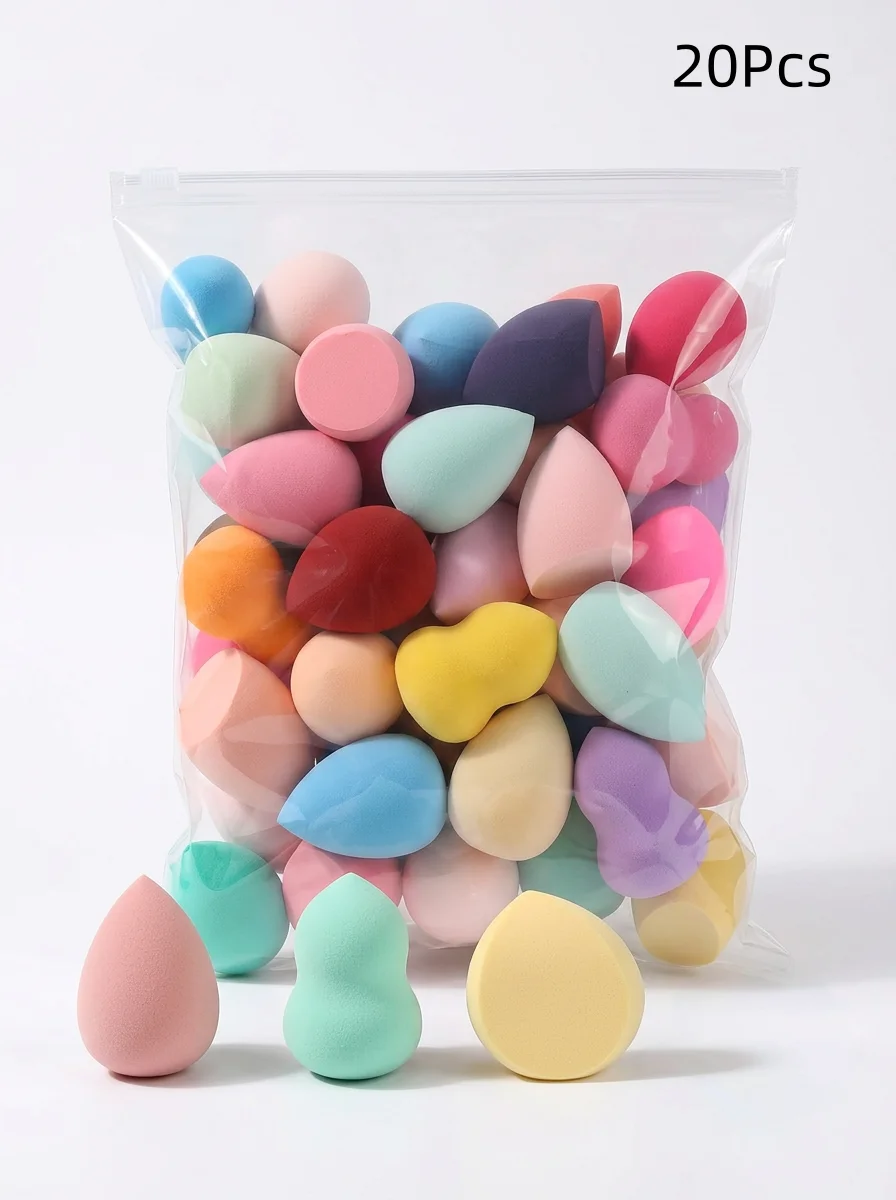 20Pcs Beauty Sponge Set Multi Shape Makeup Sponge Cosmetic Foundation Blending Sponge For Liquid Cream Powder