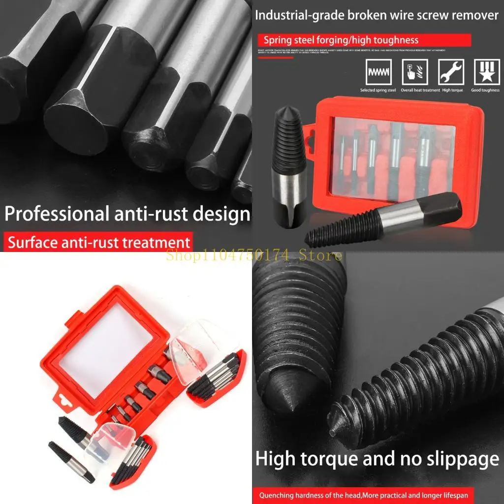 

8 шт., высокопрочные экстракторы для болтов, экстрактор сломанных винтов для крана, производство для ржавых труб, фитинги для удаления заусенцев, лидер продаж