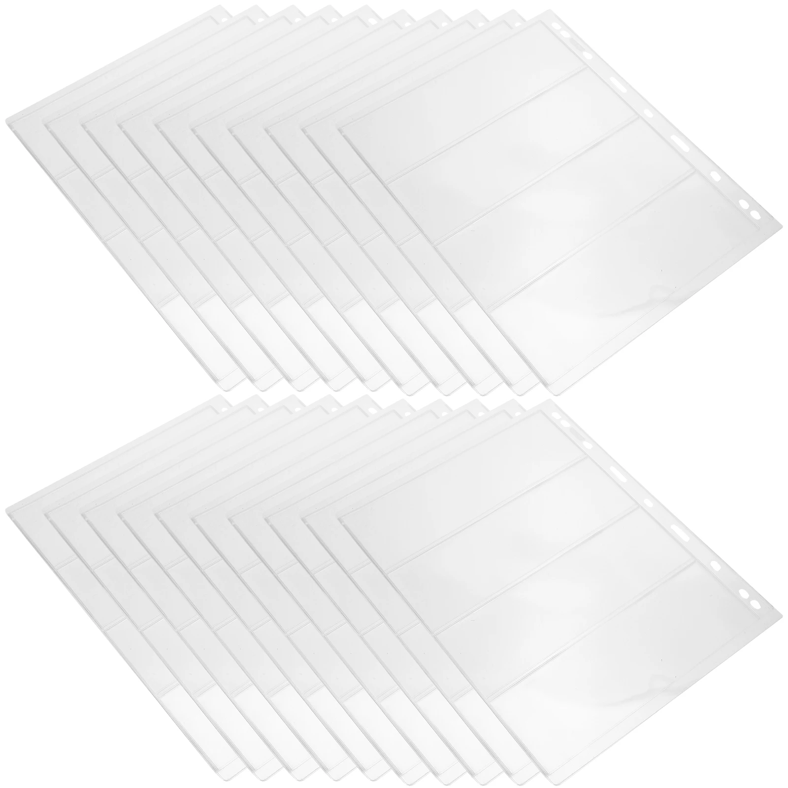 20 قطعة 20 ورقة بولي كلوريد الفينيل صفحات واضحة ألبوم ختم الغبار برهان عملة ألبوم منظم تخزين كتاب