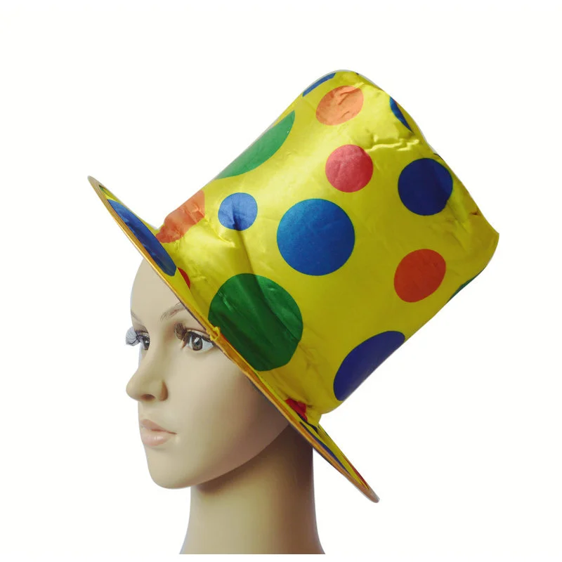 

Carnival Clown Hat Polka Point High Cap Jazz Hat Halloween Ball Party Performance Magic Hat